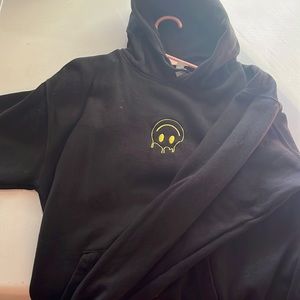 Black smiley hoodie